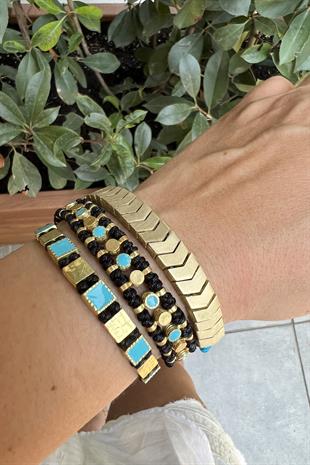 MAVİ SEDEFLİ BRONZ 3LÜ KOMBİN BİLEKLİK