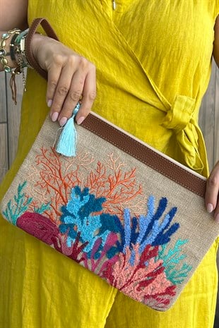 MERCAN BAHÇESİ CLUTCH ÇANTA - Prime Serisi