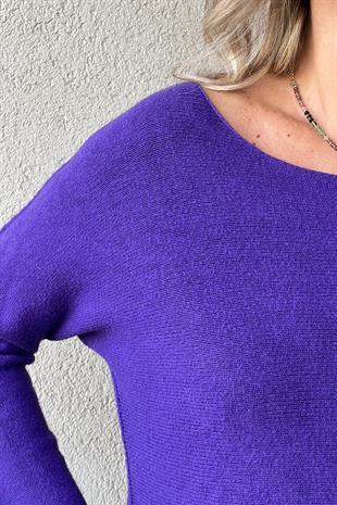 MOR KAYIK YAKA İTALYAN VİSCOSE KAZAK