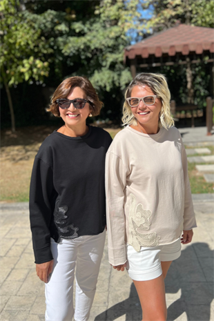 NAKIŞ DETAYLI SWEATSHIRT
