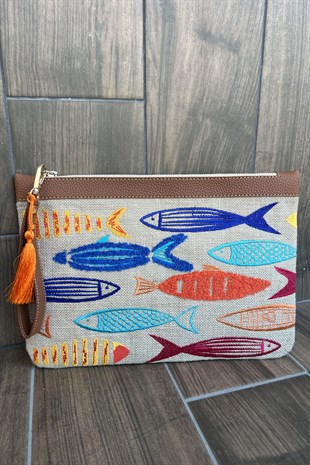 OKYANUS BALIKLARI CLUTCH ÇANTA - Prime Serisi