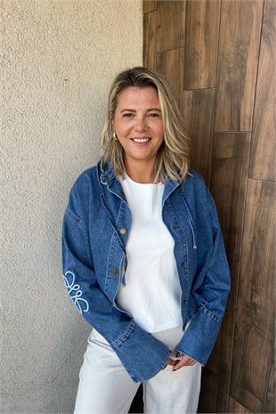 ORİJİNAL MODEL KAPÜŞONLU JEAN CEKET