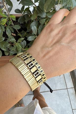 SİYAH BRONZ 3LÜ KOMBİN BİLEKLİK