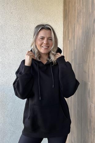 SİYAH STUDİO MİCKEY TASARIM SWEATSHIRT