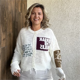 SLOGAN JAKARLI EKRU TRİKO KAZAK