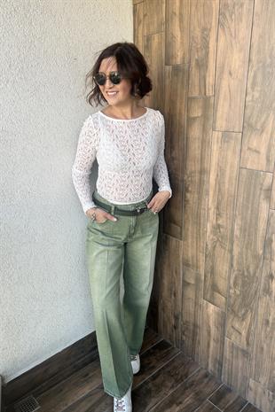 STRAIGHT YEŞİL JEAN PANTOLON