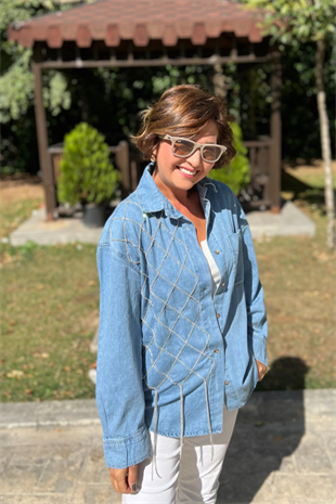 TASARIM TAŞLI JEAN CEKET