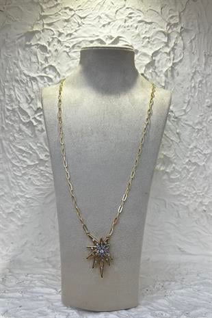 TAŞLI SUN KOLYE 60 cm