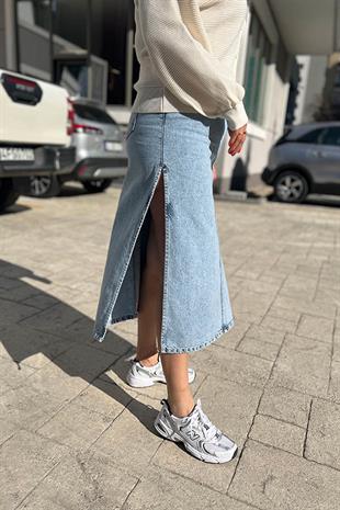 YIRTMAÇLI JEAN ETEK