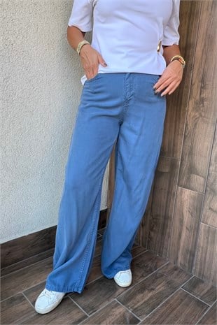 YUMUŞACIK TENCEL JEAN PANTOLON - İndigo