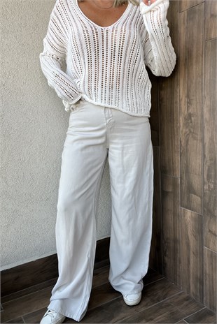 YUMUŞACIK TENCEL JEAN PANTOLON - Taş