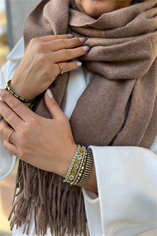 YUMUŞAK DOKULU VİZON RENKLİ  KAŞMİR ATKI