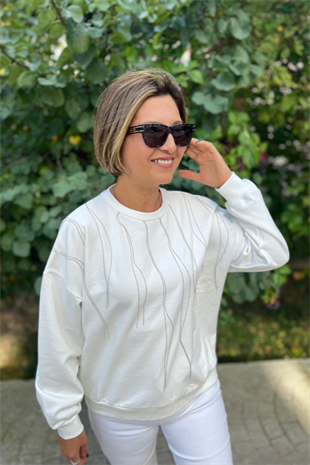 ZİNCİR DETAYLI SWEATSHIRT