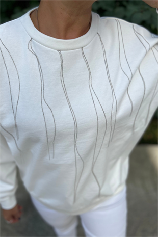 ZİNCİR DETAYLI SWEATSHIRT