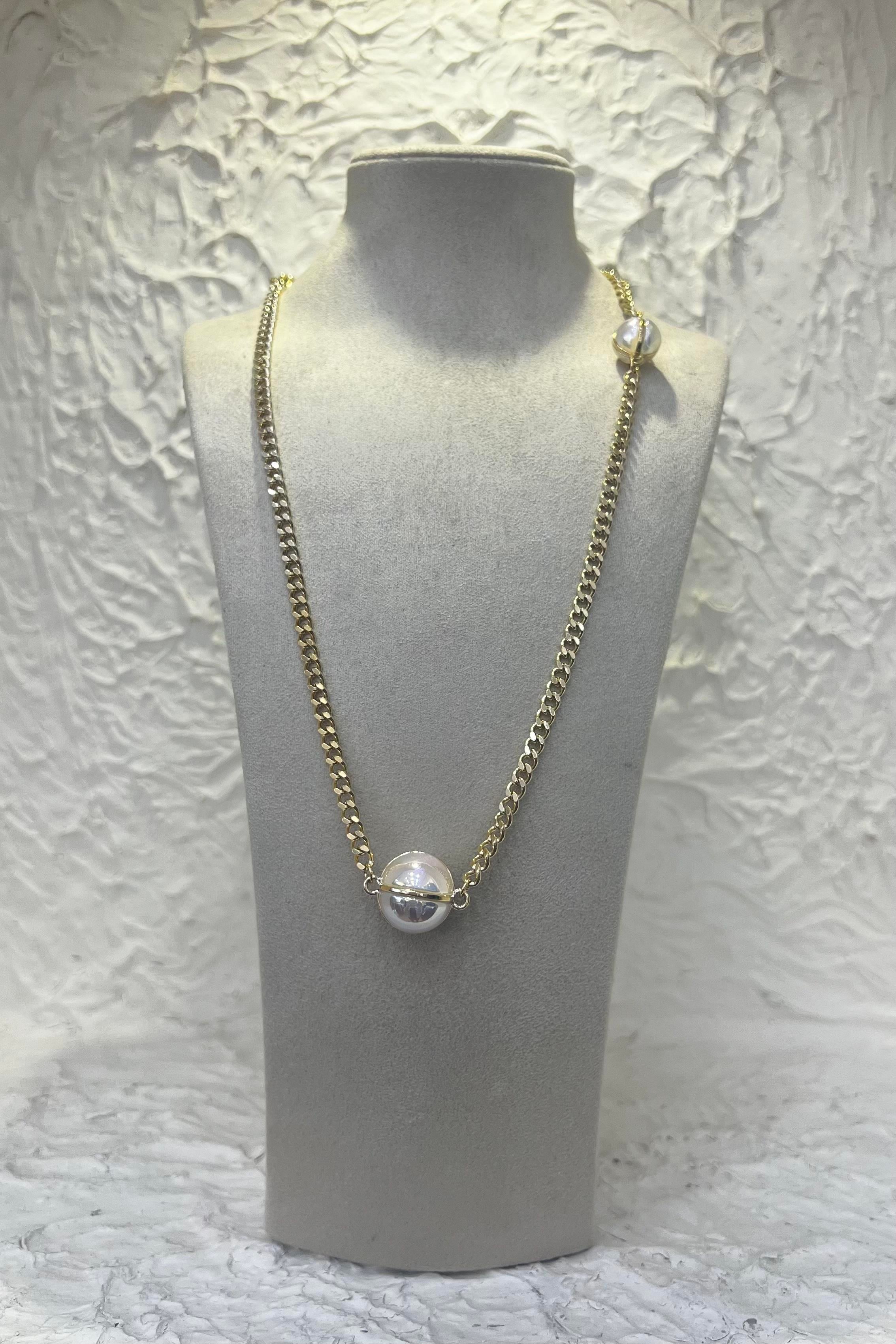 BEİTRİS TOP SEDEF KOLYE 50 cm