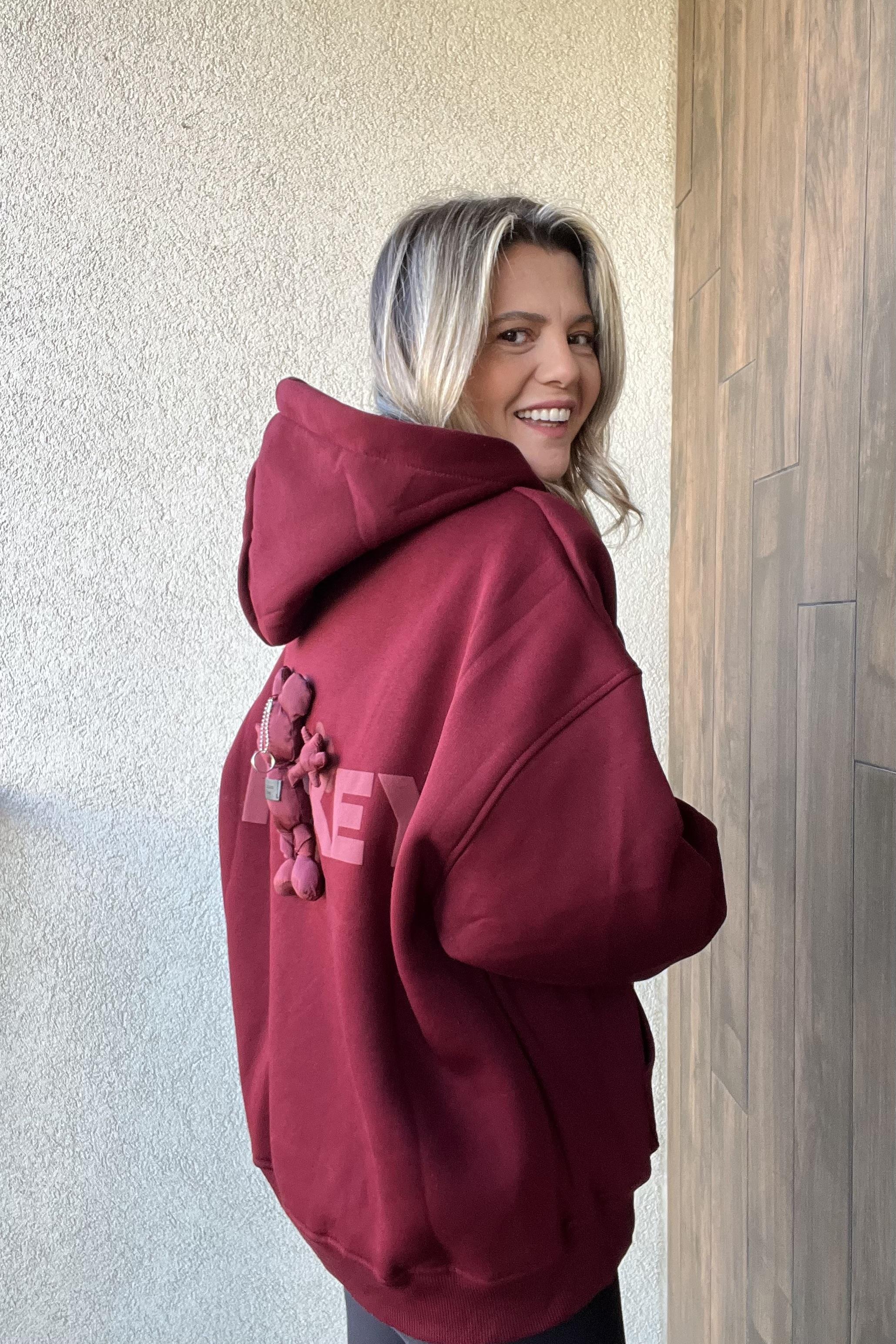 BORDO STUDİO MİCKEY TASARIM SWEATSHIRT · 2