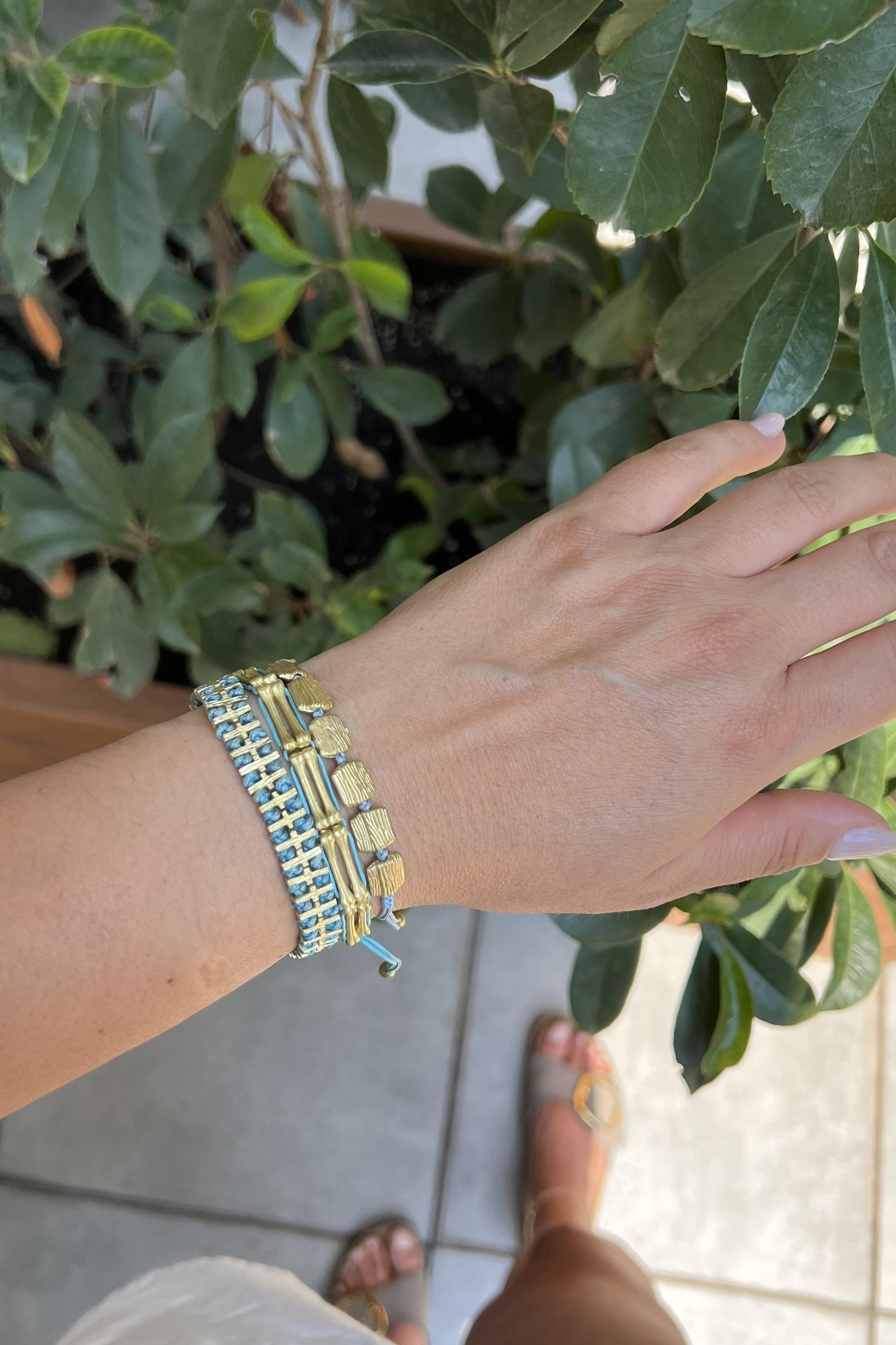 BRONZ MAVİ 3LÜ KOMBİN BİLEKLİK