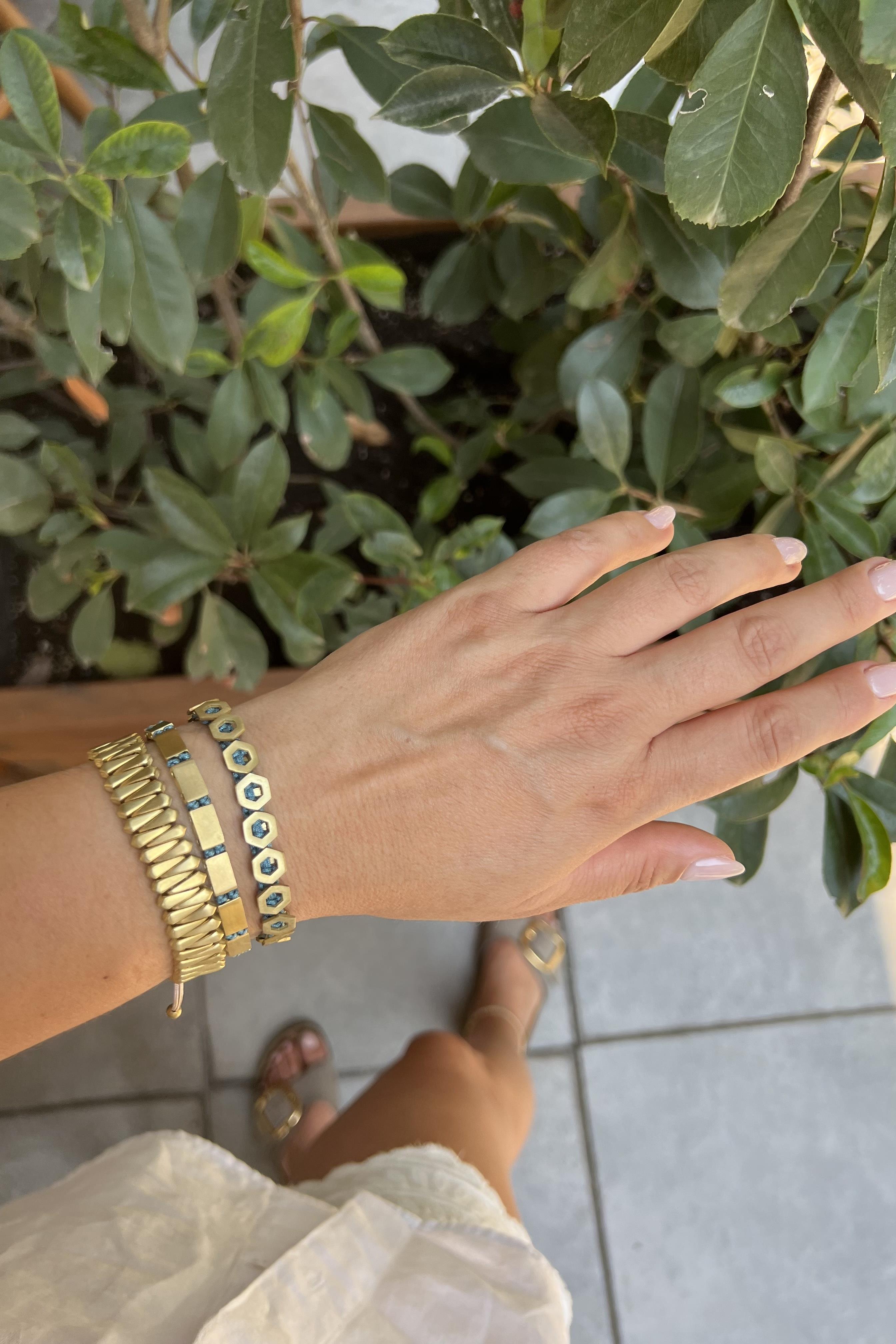 BRONZ MAVİ 3LÜ KOMBİN BİLEKLİK