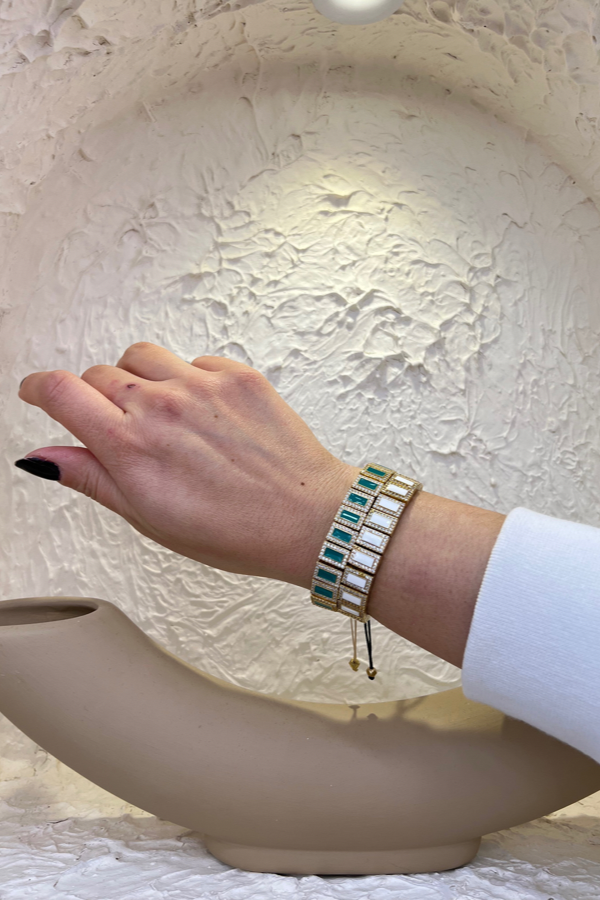 BRONZ TAŞLI BİLEKLİK