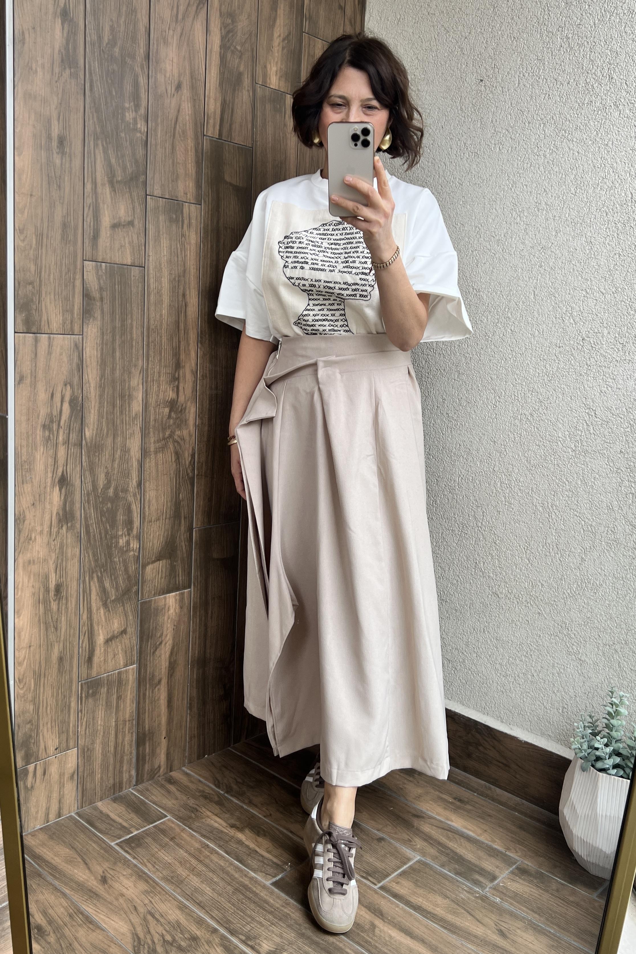 FERMUAR YIRTMAÇLI TASARIM ETEK - Taş