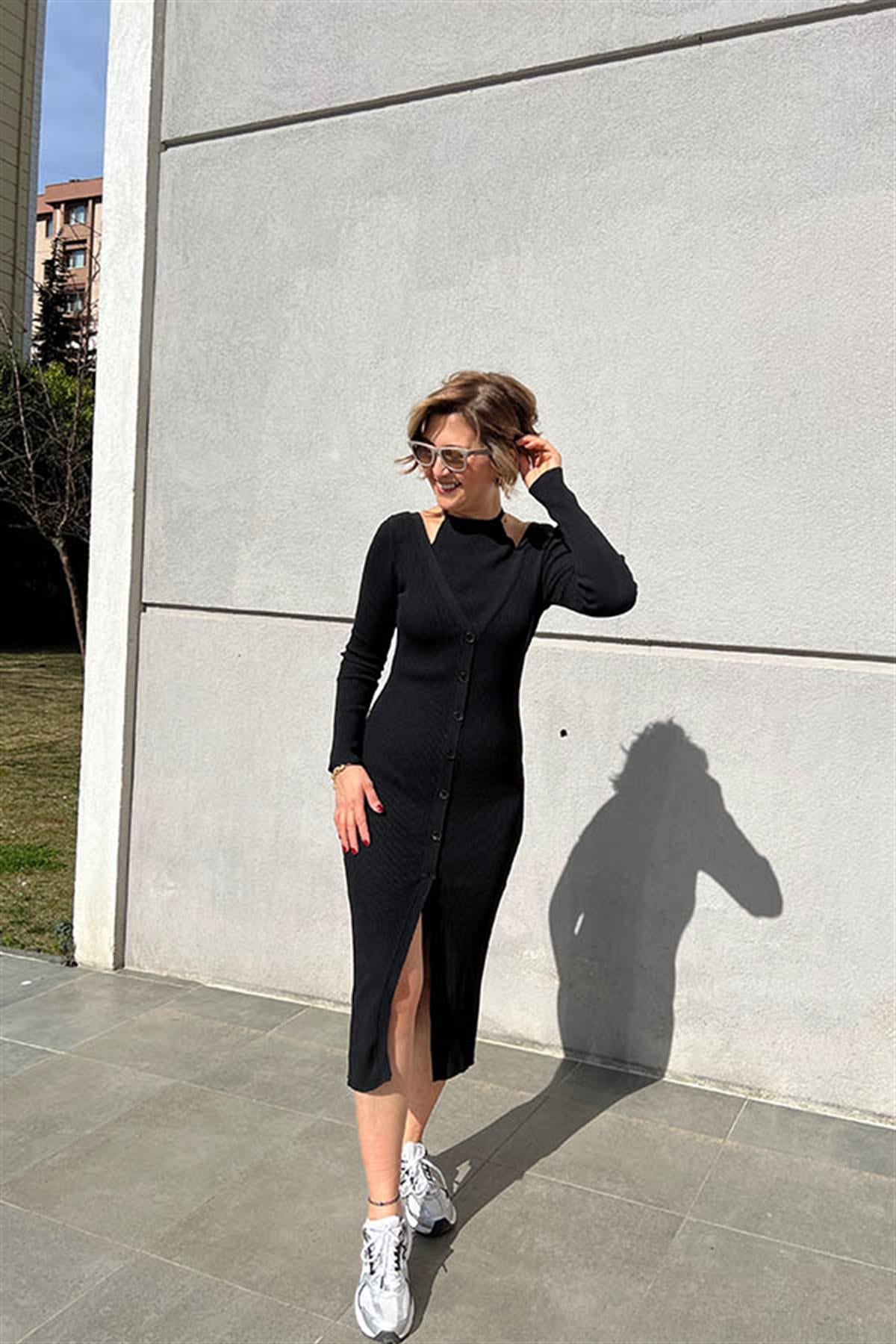 İÇ DETAYLI HIRKA ELBİSE