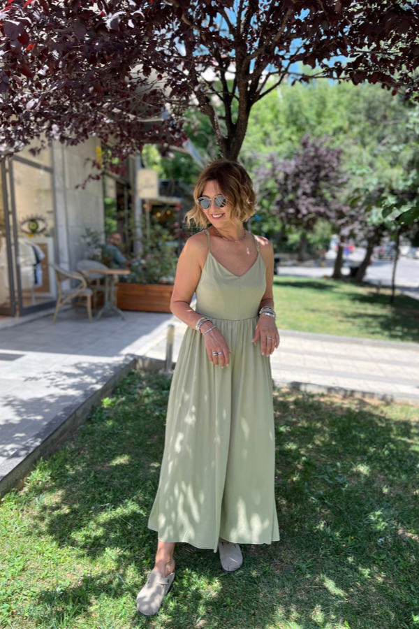 İNCE ASKILI TULUM ELBİSE