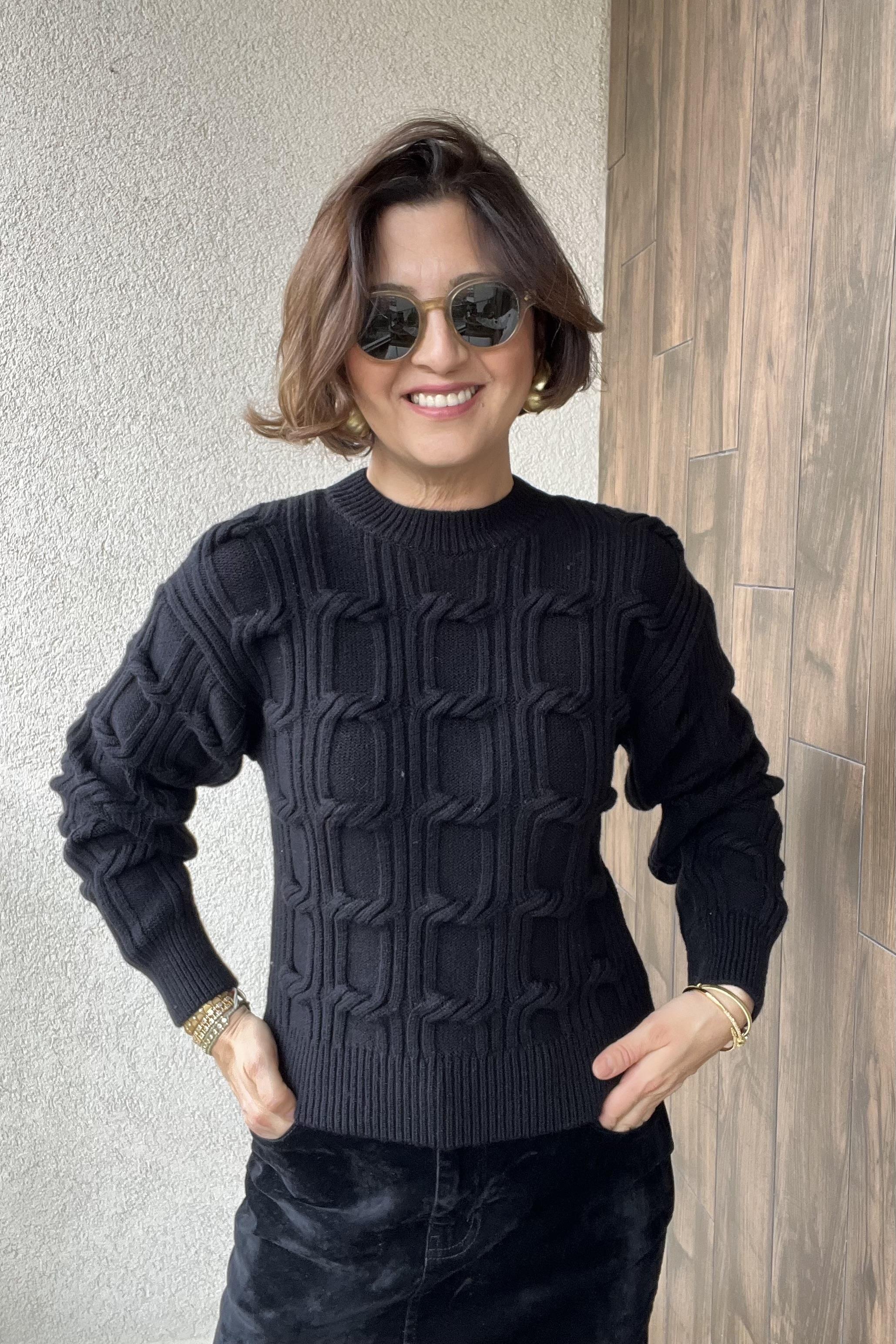 KABARTMA DETAYLI TRİKO KAZAK · 2