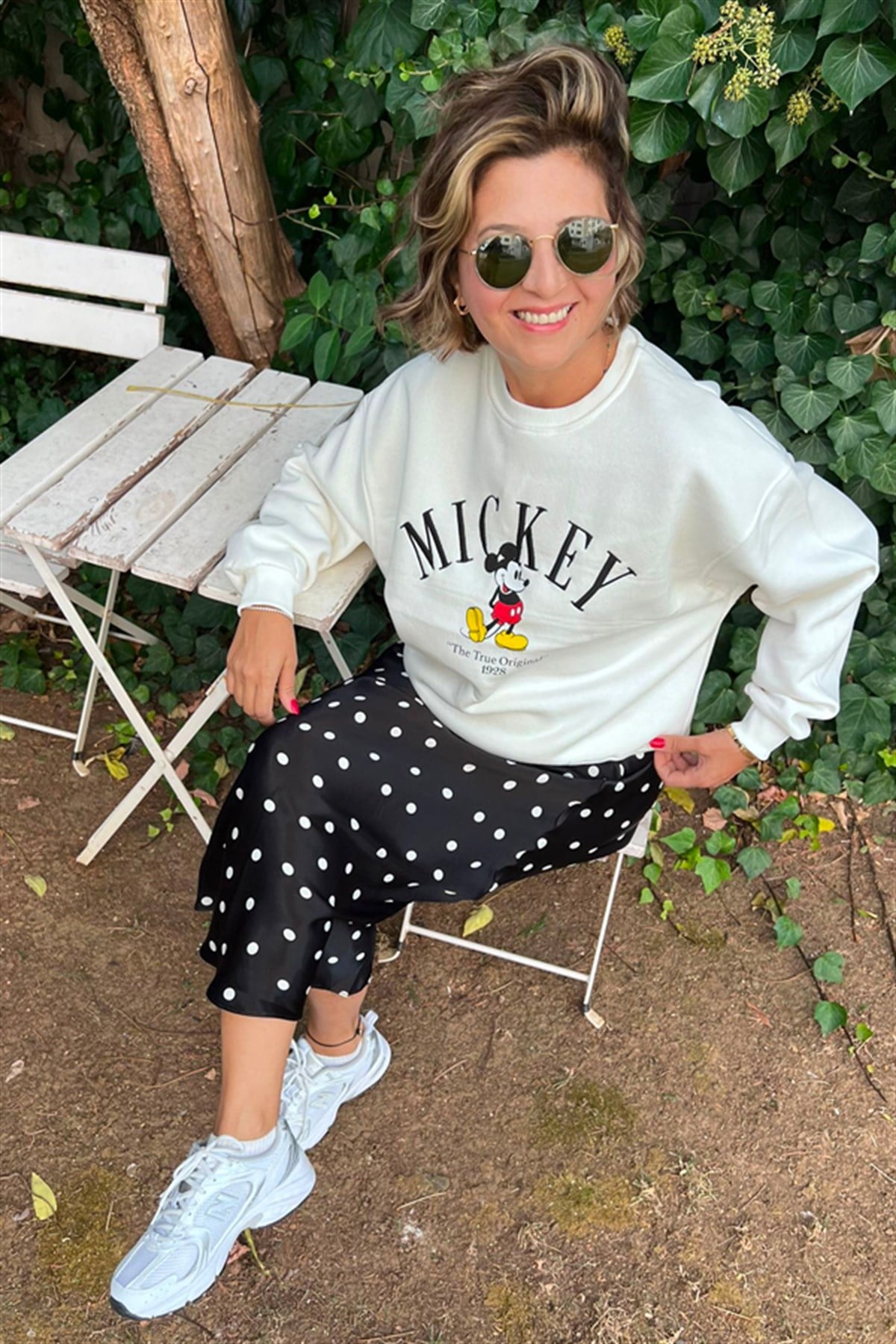 Mickey Mouse Beyaz Sweatshirt