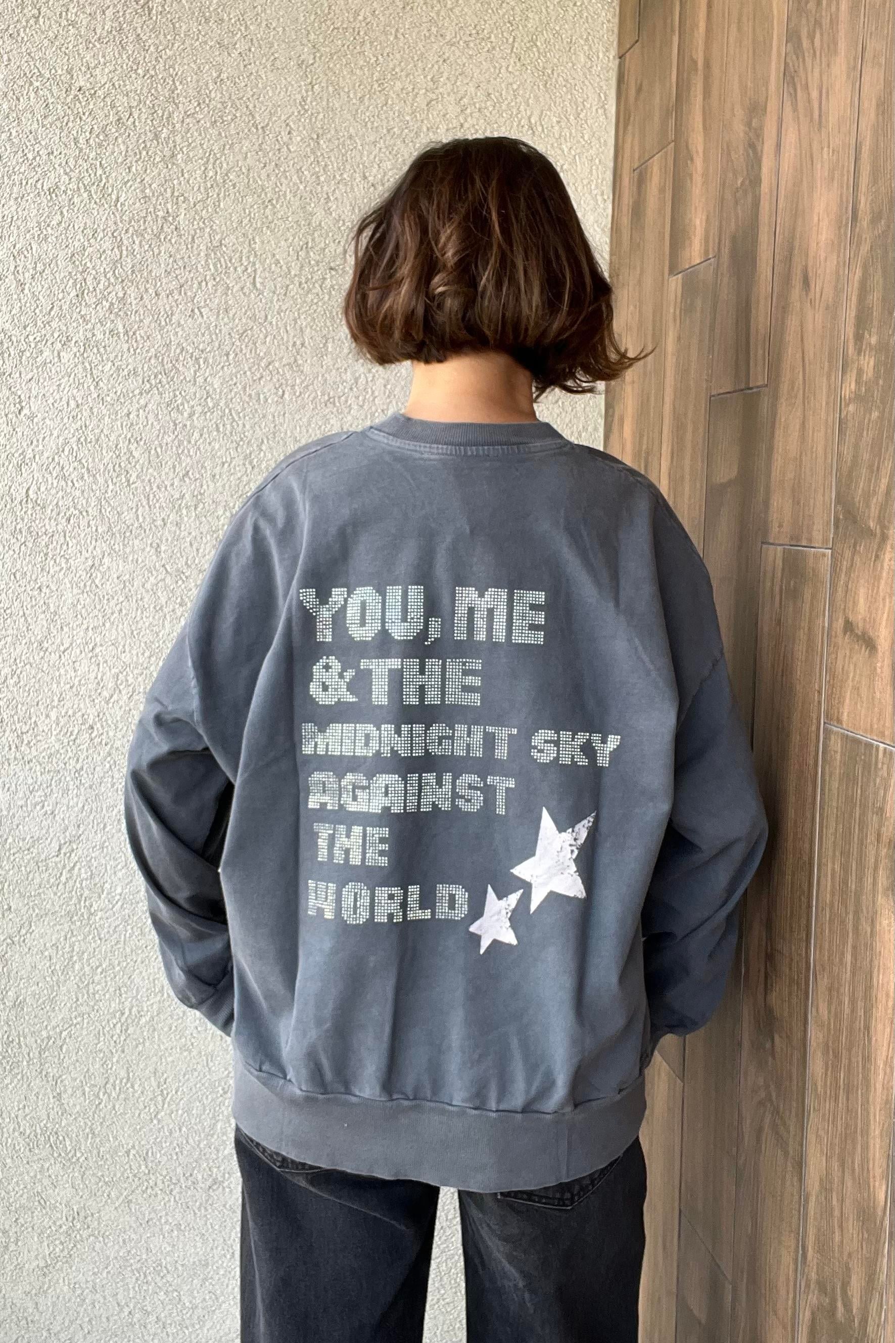 SOLUK EFEKTLİ OVERSİZE SWEATSHIRT