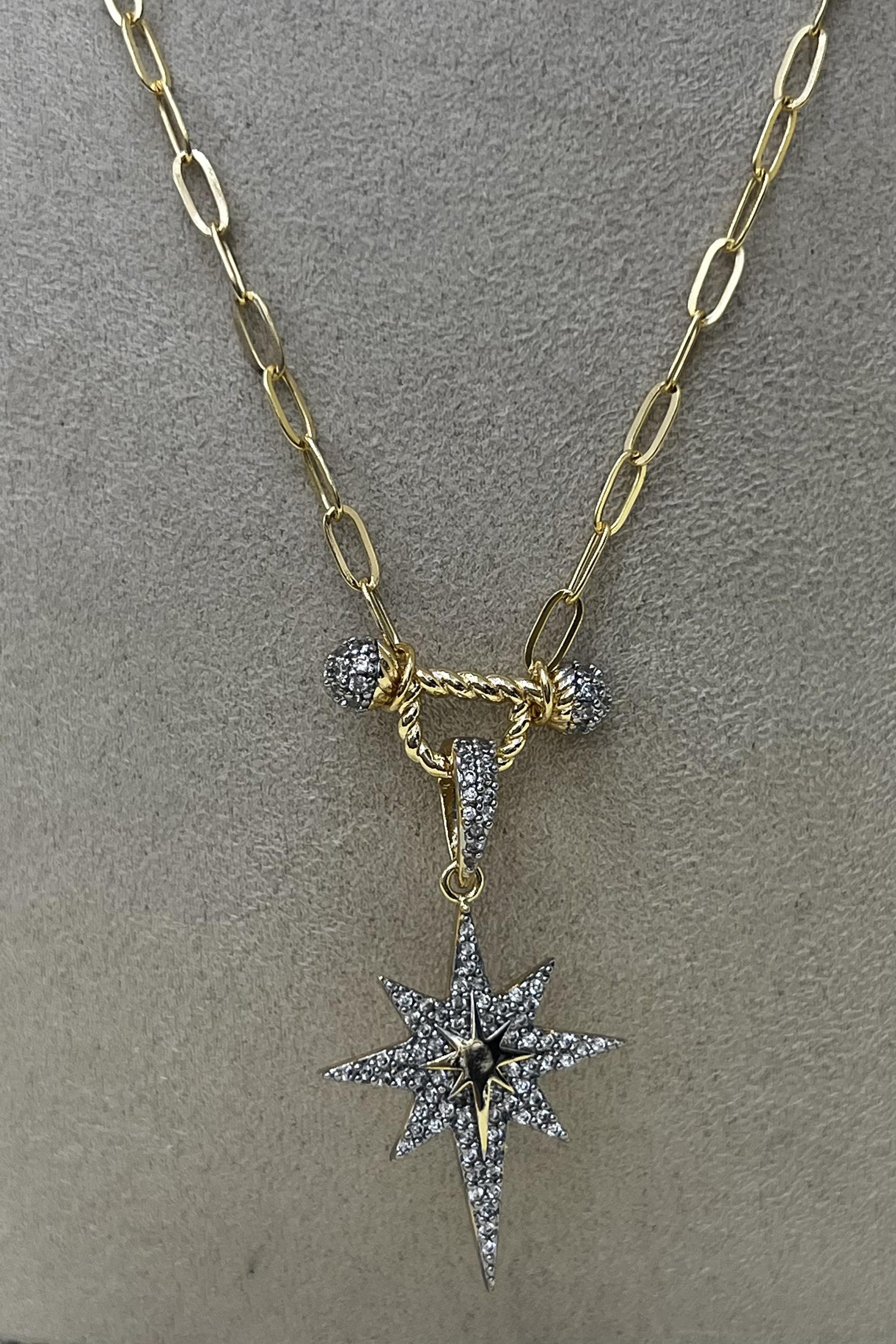 TAŞLI KUZEY YILDIZ KOLYE 60 cm