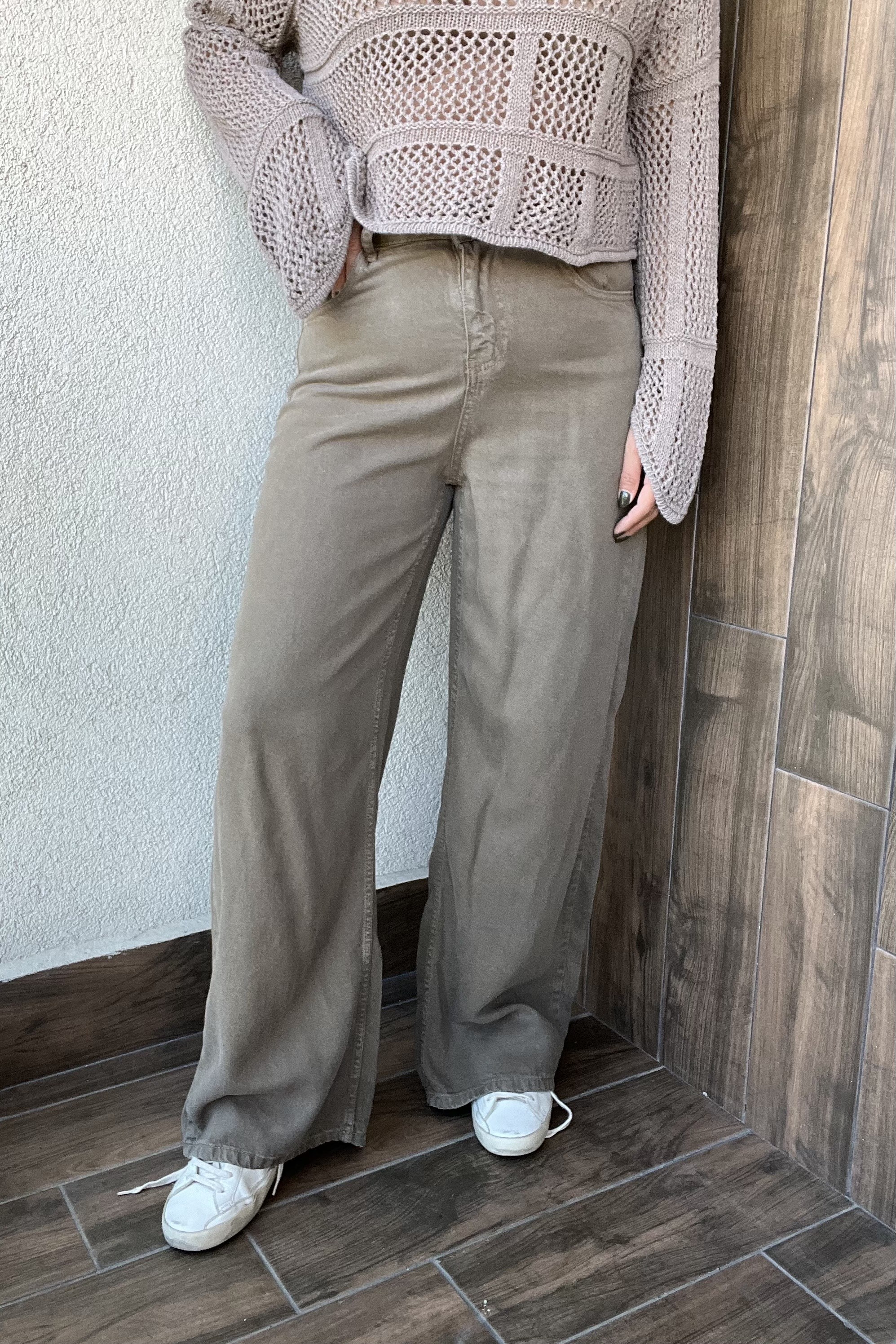 YUMUŞACIK TENCEL JEAN PANTOLON - Vizon