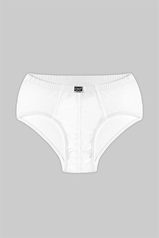 Erkek Çocuk Beyaz Külot %100 Pamuk 