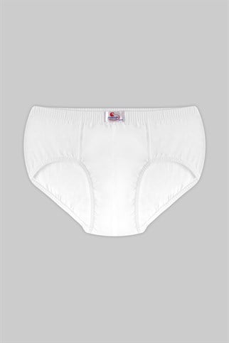 Erkek Çocuk Beyaz Külot %100 Pamuk 
