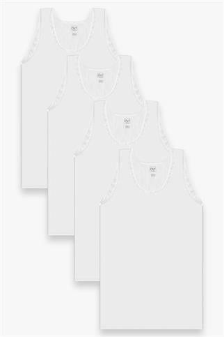 Kadın 2'li Büyük Beden Çicek Güpürlü Atlet HİJYENİK PAKETİNDE