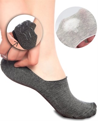 Kadın 3'lü Paket Modal Slikonlu Dikişsiz Babet Çorap 