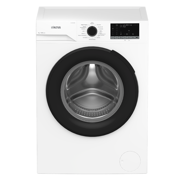 ALTUS AL CM 81050 R Çamaşır Makinesi (8 kg - 1000 Devir - Inverter Motor - Beyaz Pano/Siyah Kapak)