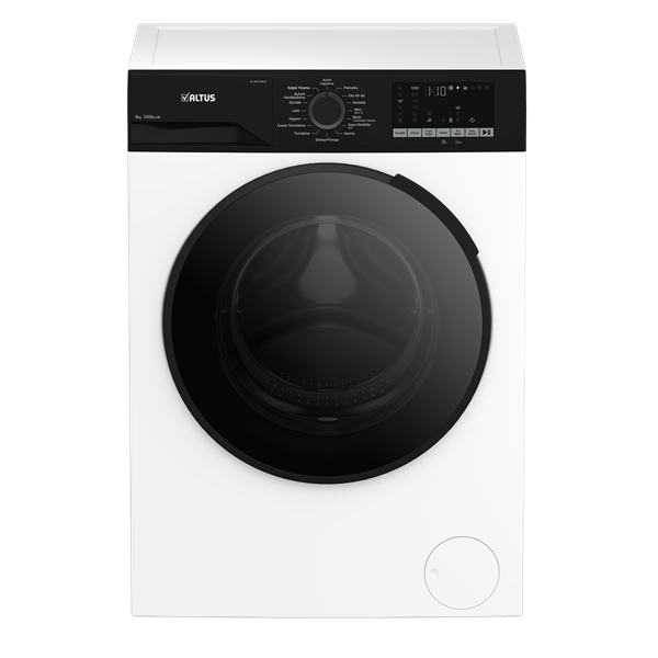 ALTUS AL CM 91050 D Çamaşır Makinesi (9 kg - 1000 Devir - Inverter Motor - Siyah Pano/Siyah Kapak/Door Cover)