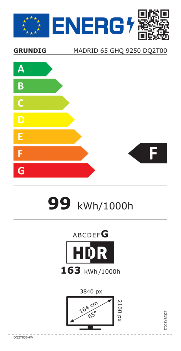 Arçelik  GRUNDIG MADRID 65 GHQ 9250 Grundig TV