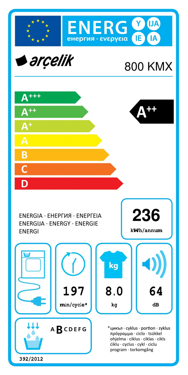 Arçelik 800 KMX Kurutma Makinesi