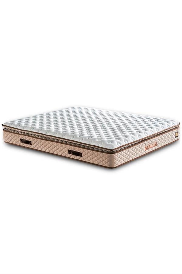 Baklava Yatak 90x190 cm Tek Kişilik Ultra Ortopedik Çok Sert Pedli Lüks Yatak 30 cm Krem Kumaş
