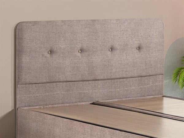Luna Baza ve Başlık Seti - 140x190 cm Çift Kişilik Sandıklı Kumaş Baza Seti