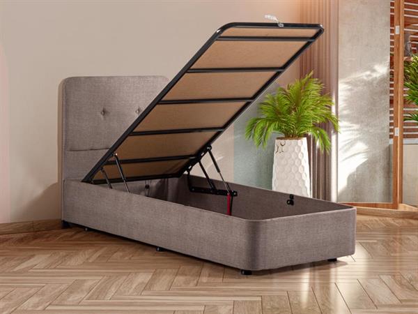 Luna Baza ve Başlık Seti - 80x180 cm Tek Kişilik Kumaş Baza Seti