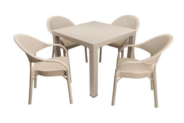 Mandella Elit Rattan 90x90 Eylül Koltuk Masa Takımı Çölbeji