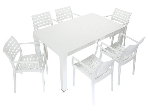 Mandella Wood 90x150 Cafe Koltuk Masa Takımı BEYAZ