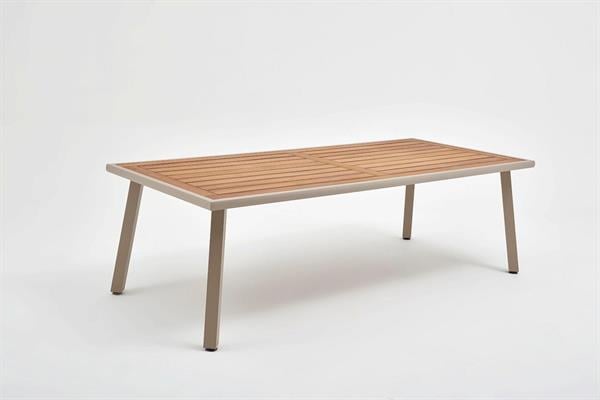 Erinöz Milano Iroko Tabla 100x230 Alüminyum Masa - Kum Rengi