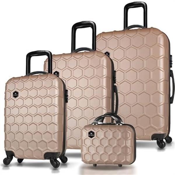 My Valice Honey Abs Kabin Orta Büyük ve Makyaj Boy Gold 4'lü Travel Valiz Seti