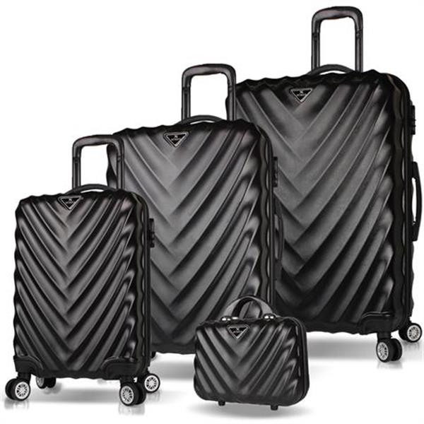 My Valice Lotus Abs Kabin Orta Büyük ve Makyaj Boy Siyah 4'lü Travel Valiz Seti