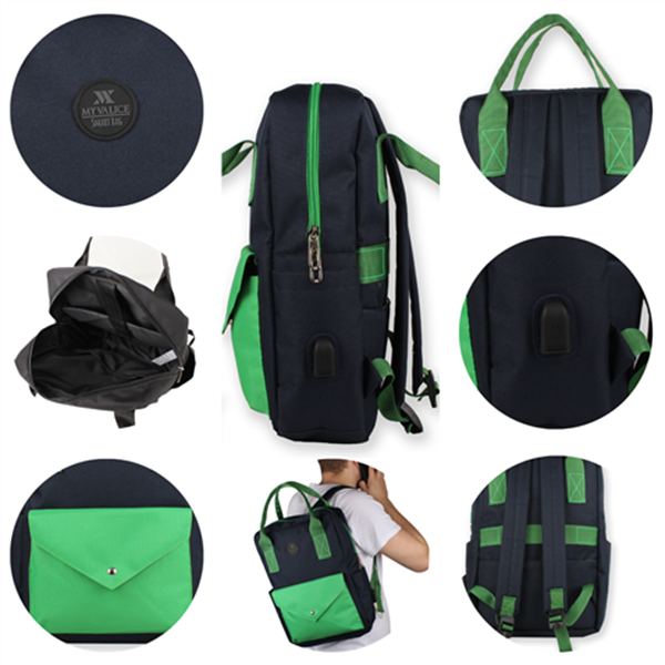 My Valice Smart Bag Post Usb Şarj Girişli Laptop Bölmeli Notebook Sırt Çantası Lacivert
