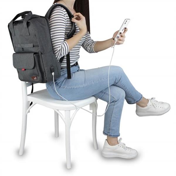 My Valice Smart Bag Usb Şarj Girişli Akıllı Sırt Çantası 1205 Gri