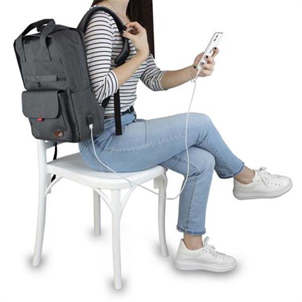 My Valice Smart Bag Usb Şarj Girişli Akıllı Sırt Çantası 1205 Füme